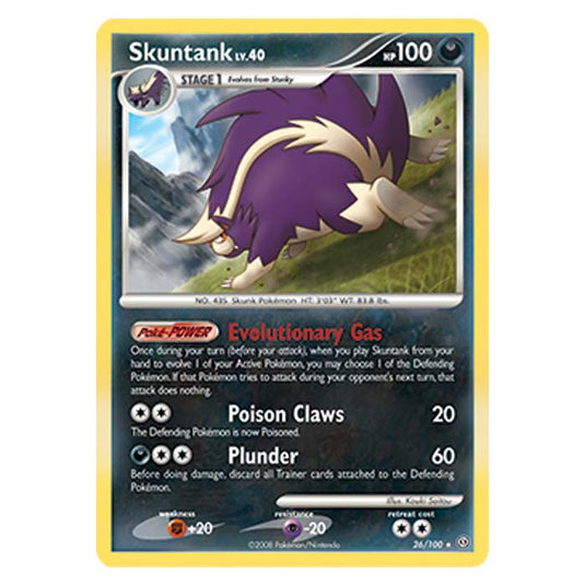 Pokemon - Diamond And Pearl Stormfront - Skuntank - 26/100