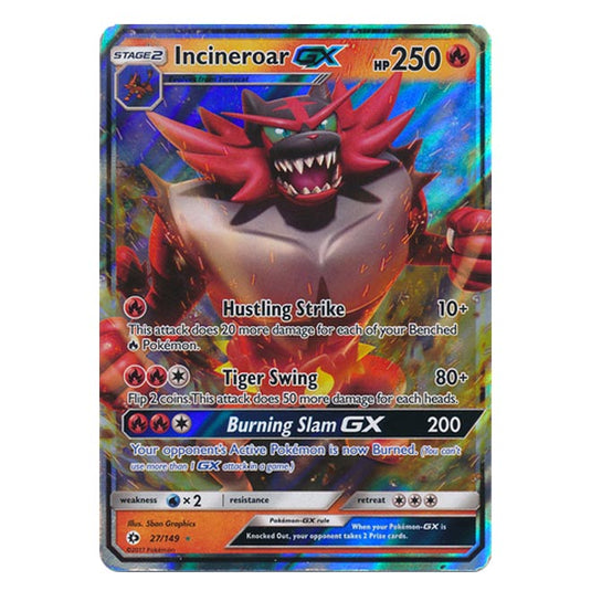 Pokemon - Sun & Moon - Base Set - Incineroar-GX - 27/149