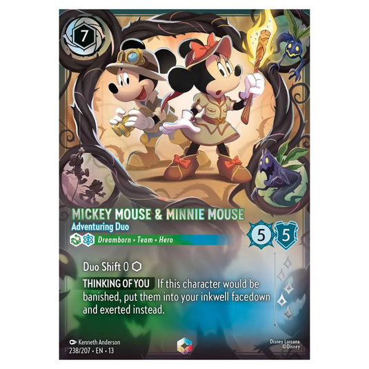 Lorcana - Attack of the Vine! - Mickey Mouse & Minnie Mouse - Adventuring Duo (Enchanted) - 238/207