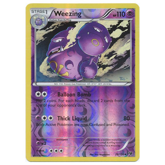 Pokemon - XY - Fates Collide (Reverse Holo) - Weezing - 28/124