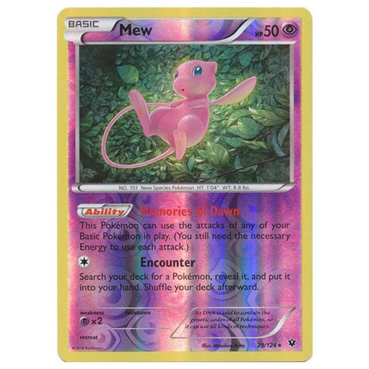 Pokemon - XY - Fates Collide (Reverse Holo) - Mew - 29/124