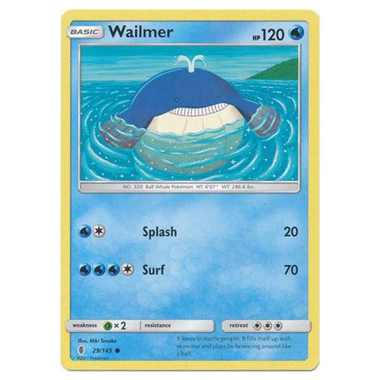 Pokemon - Sun & Moon - Guardians Rising - Wailmer - 29/145