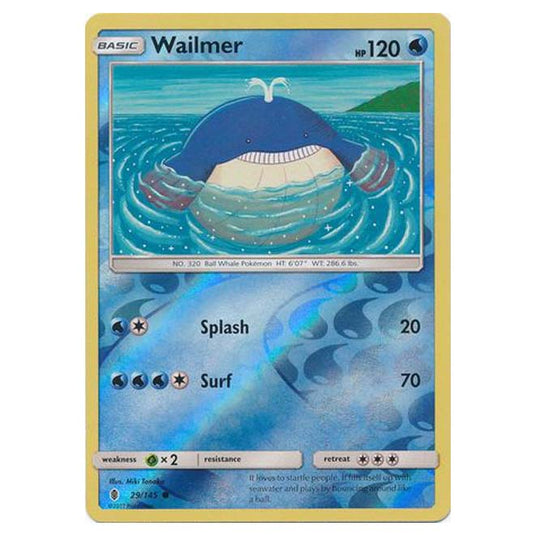 Pokemon - Sun & Moon - Guardians Rising - (Reverse Holo) - Wailmer - 29/145