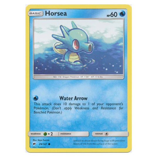 Pokemon - Sun & Moon - Burning Shadows - Horsea - 29/147