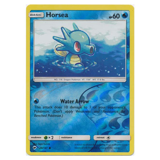 Pokemon - Sun & Moon - Burning Shadows - Horsea (Reverse Holo) - 29/147