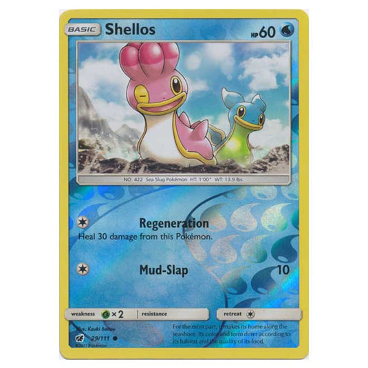 Pokemon - Sun & Moon - Crimson Invasion - (Reverse Holo) - Shellos - 29/111