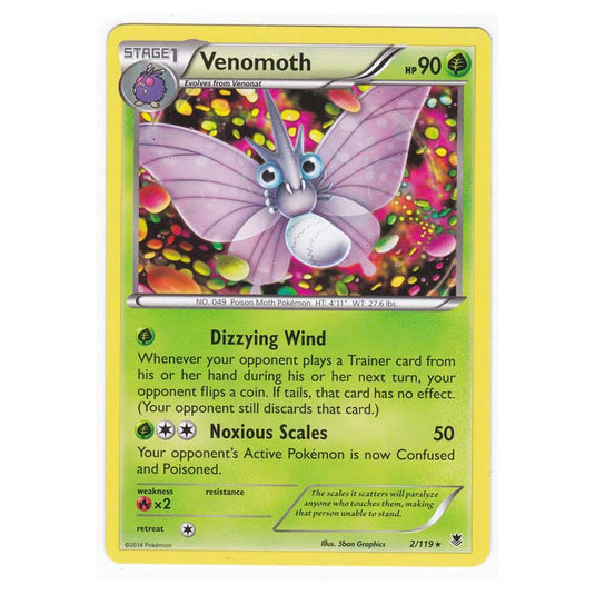 Pokemon - XY Phantom Forces - Venomoth - 2/119