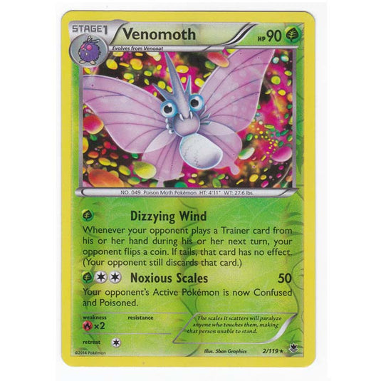 Pokemon - XY Phantom Forces - (Reverse Holo) - Venomoth - 2/119