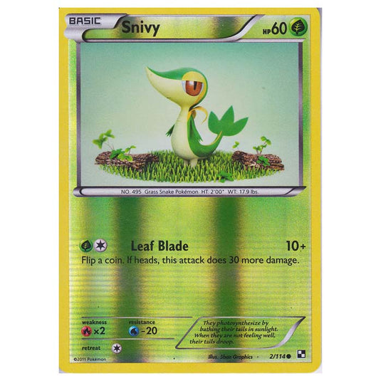 Pokemon - Black & White - (Reverse Holo) Snivy 2/114