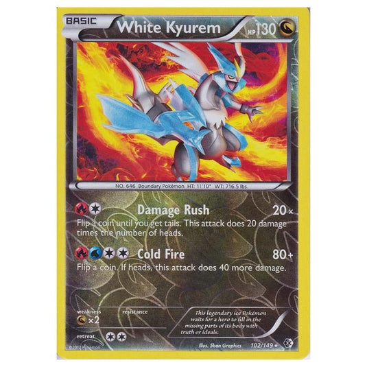 Pokemon - Black & White - Boundaries Crossed (Reverse Holo) - White Kyurem 102/149