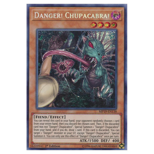 Yu-Gi-Oh! - 2019 Gold Sarcophagus Tin Mega Pack - Danger! Chupacabra! (Prismatic Secret Rare) MP19-EN138