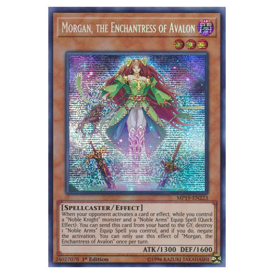 Yu-Gi-Oh! - 2019 Gold Sarcophagus Tin Mega Pack - Morgan, the Enchantress of Avalon (Prismatic Secret Rare) MP19-EN223