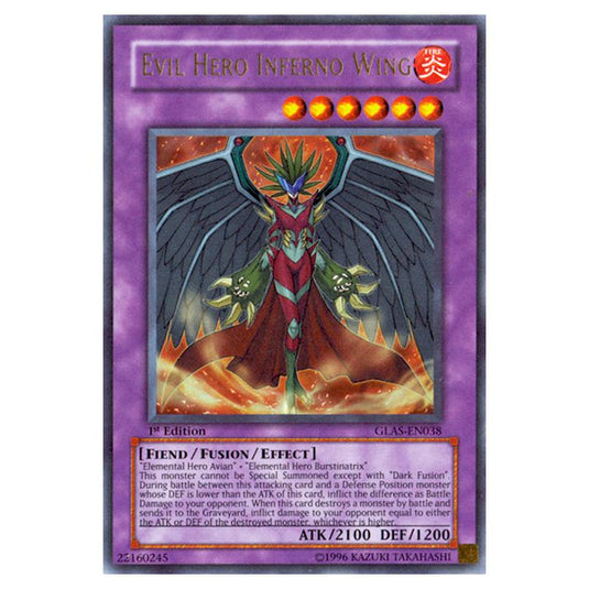 Yu-Gi-Oh! - Gladiator\'s Assault - Evil HERO Inferno Wing (Ultra Rare) GLAS-EN038