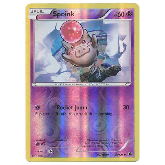 Pokemon - XY - Fates Collide (Reverse Holo) - Spoink - 30/124