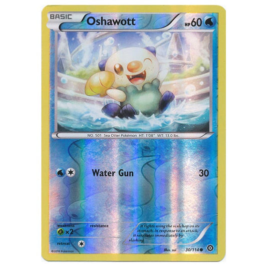 Pokemon - XY - Steam Siege - (Reverse Holo) Oshawott - 30/114