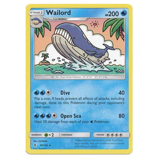 Pokemon - Sun & Moon - Guardians Rising - Wailord - 30/145