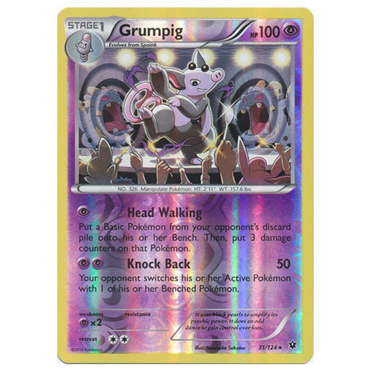 Pokemon - XY - Fates Collide (Reverse Holo) - Grumpig - 31/124