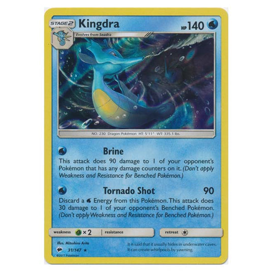 Pokemon - Sun & Moon - Burning Shadows - Kingdra - 31/147