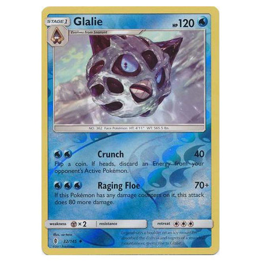 Pokemon - Sun & Moon - Guardians Rising - (Reverse Holo) - Glalie - 32/145