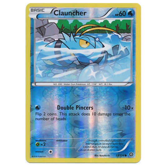 Pokemon - XY - Steam Siege - (Reverse Holo) Clauncher - 33/114