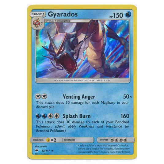 Pokemon - Sun & Moon - Burning Shadows - Gyarados - 33/147