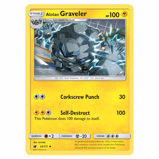 Pokemon - Sun & Moon - Crimson Invasion - Alolan Graveler - 33/111