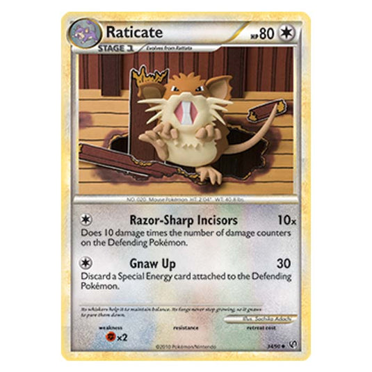 Pokemon - HGSS Undaunted - Raticate - 34/90