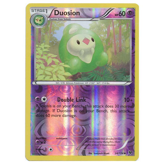 Pokemon - XY - Fates Collide (Reverse Holo) - Duosion - 34/124