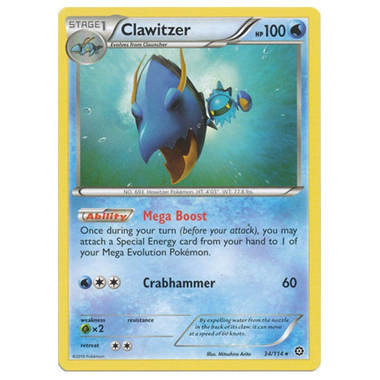 Pokemon - XY - Steam Siege - Clawitzer - 34/114