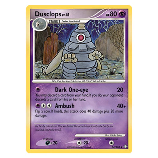 Pokemon - Diamond And Pearl Stormfront - Dusclops - 34/100