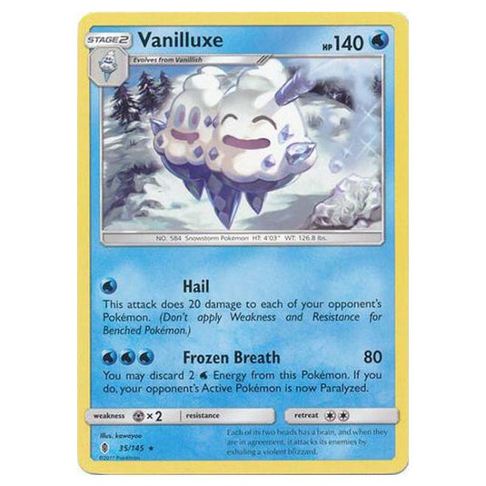 Pokemon - Sun & Moon - Guardians Rising - Vanilluxe - 35/145