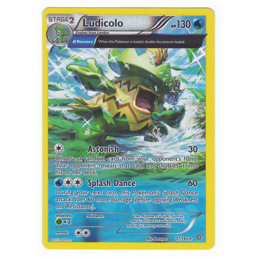 Pokemon - XY Primal Clash - (Reverse Holo) - Ludicolo - 37/160