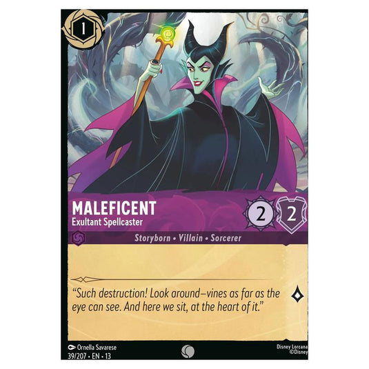 Lorcana - Attack of the Vine! - Maleficent - Exultant Spellcaster (Common) - 39/207