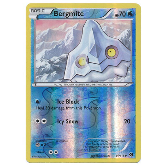 Pokemon - XY - Steam Siege - (Reverse Holo) Bergmite - 36/114