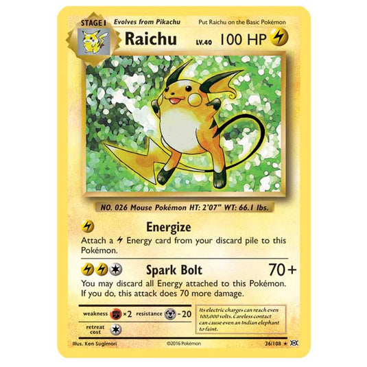 Pokemon - XY Evolutions - Raichu - 36/108