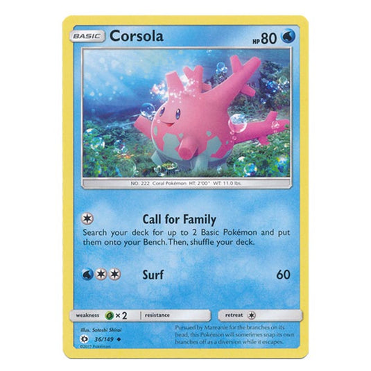 Pokemon - Sun & Moon - Base Set - Corsola - 36/149