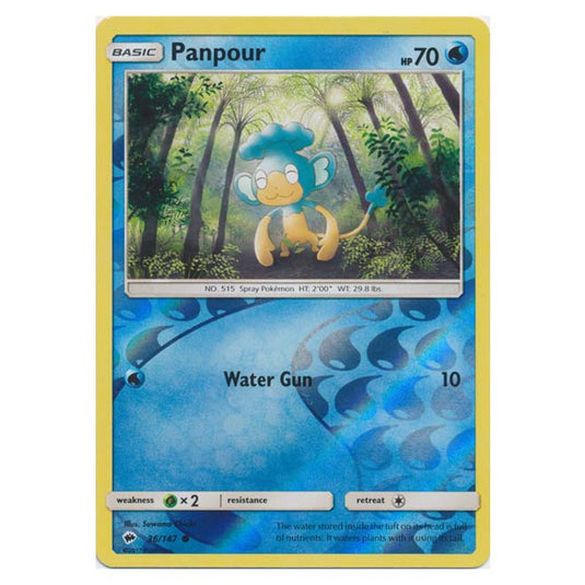 Pokemon - Sun & Moon - Burning Shadows - Panpour (Reverse Holo) - 36/147