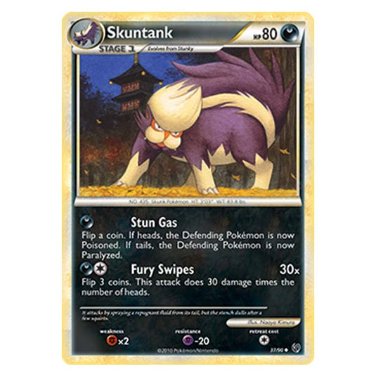 Pokemon - HGSS Undaunted - Skuntank - 37/90