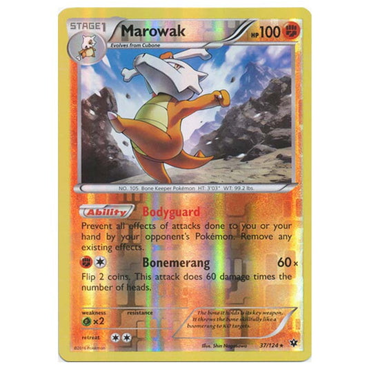 Pokemon - XY - Fates Collide (Reverse Holo) - Marowak - 37/124