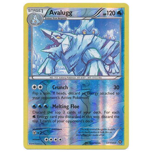 Pokemon - XY - Steam Siege - (Reverse Holo) Avalugg - 37/114