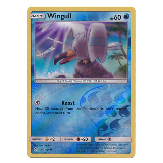 Pokemon - Sun & Moon - Base Set - (Reverse Holo) - Wingull - 37/149