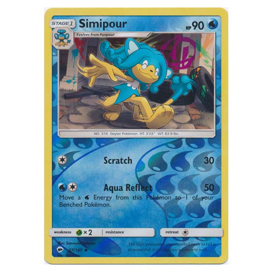 Pokemon - Sun & Moon - Burning Shadows - Simipour (Reverse Holo) - 37/147