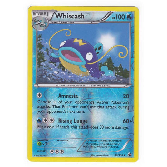 Pokemon - XY Primal Clash - (Reverse Holo) - Whiscash - 40/160