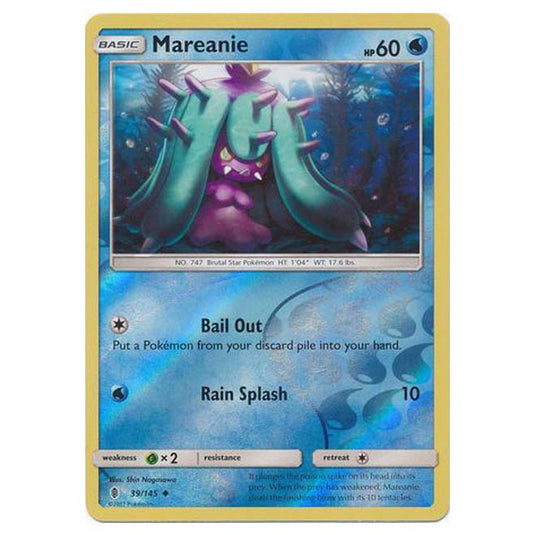 Pokemon - Sun & Moon - Guardians Rising - (Reverse Holo) - Mareanie - 39/145