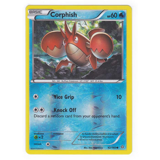 Pokemon - XY Primal Clash - (Reverse Holo) - Corphish - 42/160