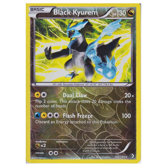 Pokemon - Black & White - Boundaries Crossed (Reverse Holo) - Black Kyurem 100/149