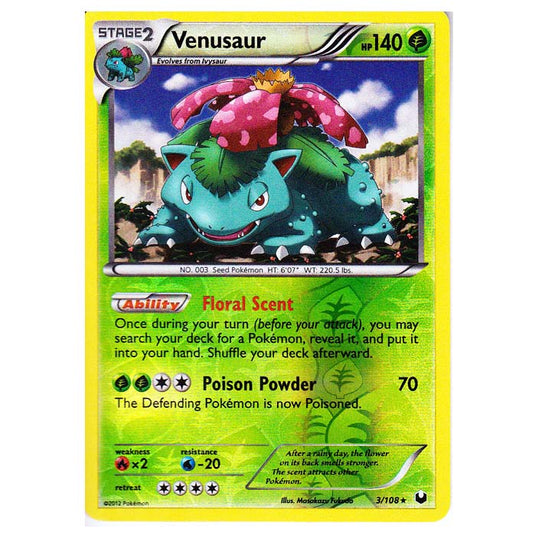 Pokemon - Black & White - Dark Explorers - (Reverse Holo) Venusaur - 3/108