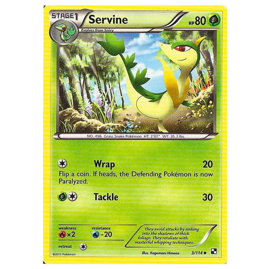 Pokemon - Black & White - Servine 3/114