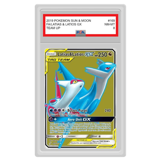 Pokemon - Sun & Moon - Team Up - Latias & Latios-GX (Full Art) - 169/181 (Graded Card)