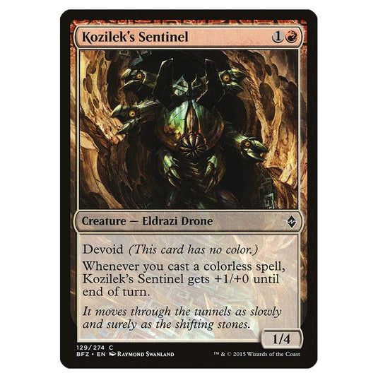 Magic The Gathering - Battle For Zendikar - Kozilek's Sentinel - 129/274